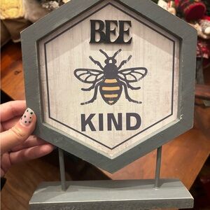 Bee Kind Hexagon Sign